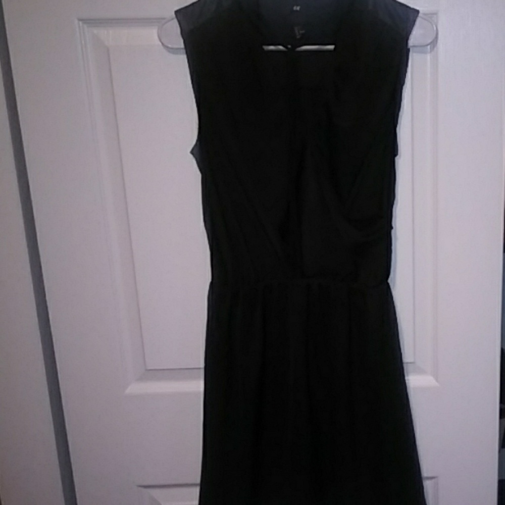 Black Dress with Leather back